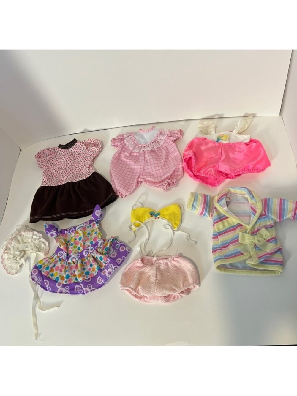 5/$35 Baby Doll 18" Clothing Lot Dress Robe One-Piece Diaper Assorted Clothes